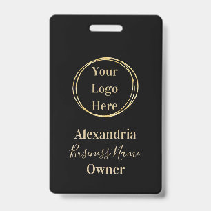 Custom Business ID Modern Employee Name Badge