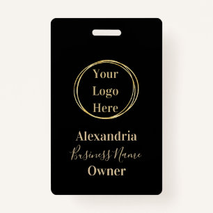 Custom Business ID Modern Employee Name Badge