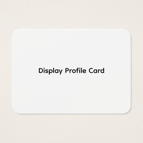 Custom Business Information Display Profile Card