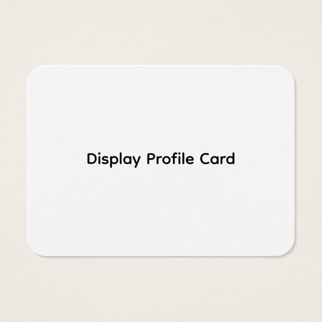Custom Business Information Display Profile Card (Front)