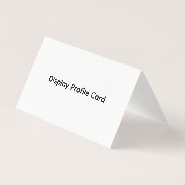 Custom Business Information Display Profile Card (Front)