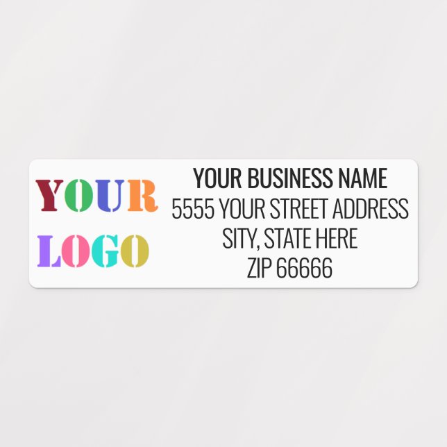 Custom Business Labels Your Name Address Logo  (Design 1)