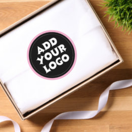 Custom Business Large Logo Customizable Classic Round Sticker