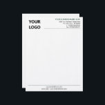 Custom Business Letterhead Choose Colors and Fonts<br><div class="desc">Custom Colors and Fonts - Simple Personalized Professional Design Your Business Letterhead with Company Logo - Add Your Logo - Image or QR Code / Photo / Business Name - Company / Address - Contact Information - Resize and move or remove and add elements / image with Customization tool. Choose...</div>
