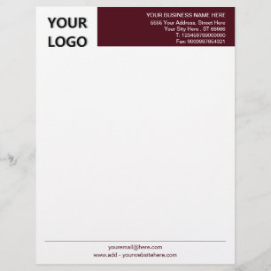 Custom Business Letterhead Design Your Own