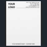 Custom Business Letterhead Example Personalized<br><div class="desc">Custom Font and Colors - Design Your Own Simple Personalized Professional Branded Business Office Letterhead Example with Logo - Add Your Logo - Image - Photo or QR Code / Address and Contact Information / Name - Company or Slogan - Tagline / more - Resize and move or remove and...</div>