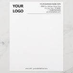 Custom Business Letterhead Logo Name Address Info<br><div class="desc">Custom Colors and Font - Your Business Office Letterhead with Logo - Add Your Logo - Image / Business Name - Company / Address - Contact Information / more - Resize and move or remove and add elements / image with Customization tool. Choose font / size / colors ! Good...</div>