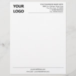 Custom Business Letterhead Personalized Company<br><div class="desc">Custom Colors and Font - Your Business Letterhead with Logo - Add Your Logo - Image / Business Name - Company / Address - Contact Information - Resize and move or remove and add elements / image with Customization tool. Choose font / size / color ! Good Luck - Be...</div>