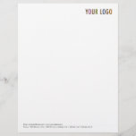 Custom Business Letterhead Stationery with Logo<br><div class="desc">Personalize this elegant 8.5" x 11" letterhead with your own business logo and custom text. Using a high quality letterhead for your business correspondence makes a professional impression as well as contribute to the authenticity of the letter. This paper is also available in other textures. Low minimum order quantity and...</div>