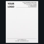 Custom Business Letterhead Template with Logo<br><div class="desc">Custom Fonts and Colors - Design Your Own Simple Personalized Business Letterhead with Logo - Add Your Logo - Image - Photo or QR Code / and Name - Company / Address / Contact Information / More - Resize and move or remove and add elements / image with Customization tool....</div>