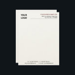 Custom Business Letterhead Template with Logo<br><div class="desc">Custom Fonts and Colors - Design Your Own Personalized Business Letterhead with Logo - Add Your Logo - Image - Photo or QR Code / and Name - Company / Address / Contact Information - Website / E-mail / Phone or Social Media / More - Resize and move or remove...</div>