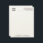 Custom Business Letterhead Template with Logo<br><div class="desc">Custom Fonts and Colors - Design Your Own Personalized Business Letterhead with Logo - Add Your Logo - Image - Photo or QR Code / and Name - Company / Address / Contact Information - Website / E-mail / Phone or Social Media / More - Resize and move or remove...</div>