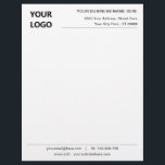 Custom Business Letterhead Template with Your Logo<br><div class="desc">Custom Colors and Fonts - Design Your Own Simple Personalized Business Office Letterhead with Logo - Add Your Logo - Image - Photo or QR Code / and Name - Company / Address / Contact Information / More - Resize and move or remove and add elements / image with Customization...</div>