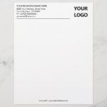 Custom Business Letterhead with Logo<br><div class="desc">Custom Colors and Font - Simple Personalized Your Business Office Letterhead with Logo - Add Your Logo - Image / Business Name - Company / Address / Contact Information - Resize and move or remove and add elements - image / text with Customization tool. Choose / add your favorite text...</div>