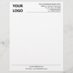 Custom Business Letterhead with Logo and QR Code<br><div class="desc">Custom Font and Colors - Your Business Letterhead with Logo and QR Code ( Back Side ) - Add Your Logo - Image / Business Name - Company / Address - Contact Information - and QR Code - Resize and move or remove and add elements / image with Customization tool....</div>