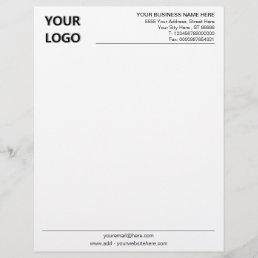 Custom Business Letterhead with Logo and QR Code
