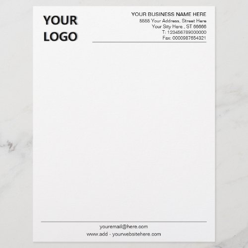 Custom Business Letterhead with Logo and QR Code