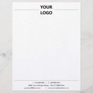 Custom Business Letterhead with Logo and QR Code