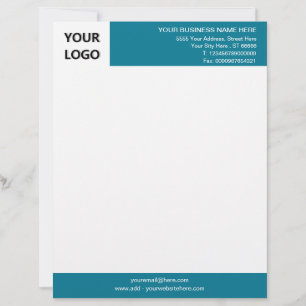 Custom Business Letterhead with Logo - Your Colors