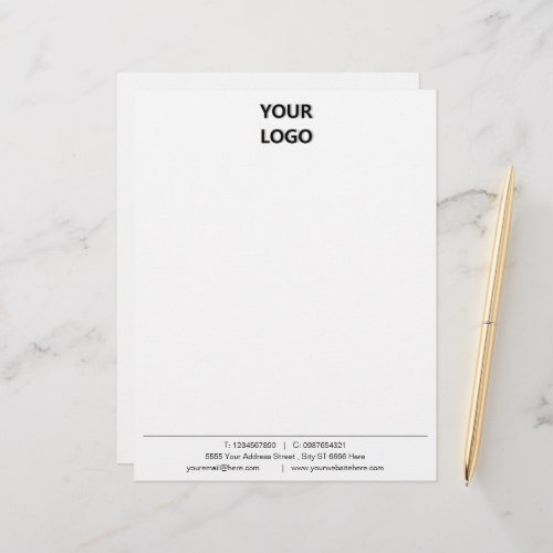 Custom Business Letterhead with QR Code and Logo