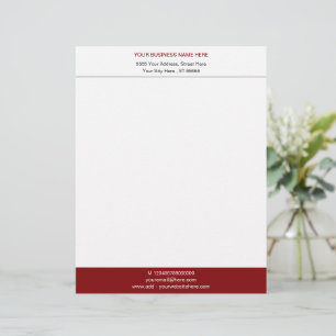 Custom Business Letterhead - Your Colors and Font