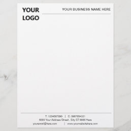 Custom Business Letterhead Your Logo Address Info