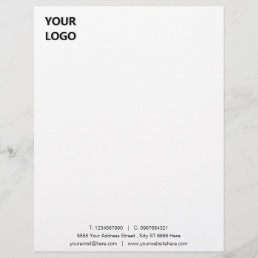 Custom Business Letterhead Your Logo Info Text
