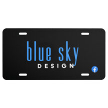 Custom Business License Plate with Facebook Logo