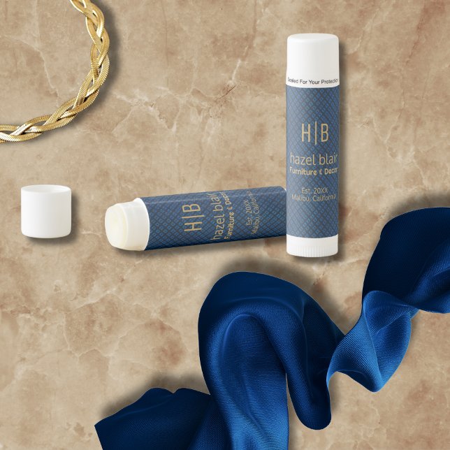 Custom Business Lip Balm with Gold Monogram Logo (Creator Uploaded)