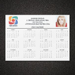 Custom Business Logo 2025 Company Calendar Magnet<br><div class="desc">This modern business magnetic calendar is custom made with your professional company name under the the agent name in chic typography. This minimalist black and white calendar magnet features your logo on one side and personalized photo on the other. Contemporary marketing tools for a corporation in 2025. The weeks start...</div>