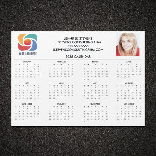 Custom Business Logo 2025 Company Calendar Magnet