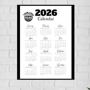 Custom Business Logo 2026 Calander Magnetic Card