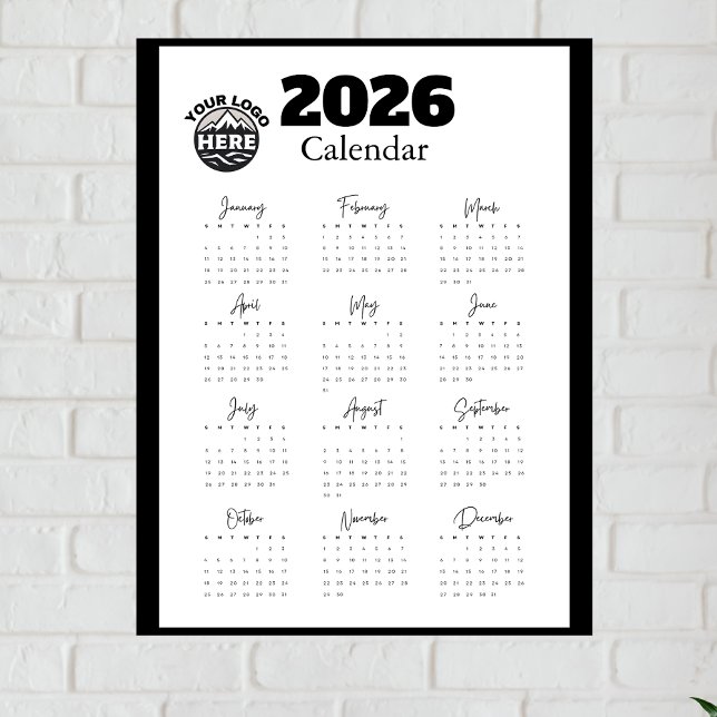 Custom Business Logo 2026 Calander Magnetic Card (Creator Uploaded)