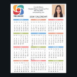 Custom Business Logo 2026 Calendar Marketing Poster<br><div class="desc">This colorful business poster calendar is custom made with your professional company name and office contact details. This trendy vertical calendar print features your logo on one side and personalized professional photo on the other. Contemporary marketing item for a corporation in 2026.</div>