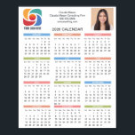 Custom Business Logo 2026 Calendar Marketing Poster<br><div class="desc">This colorful business poster calendar is custom made with your professional company name and office contact details. This trendy vertical calendar print features your logo on one side and personalized professional photo on the other. Contemporary marketing item for a corporation in 2026.</div>