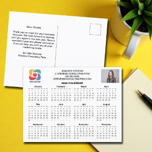 Custom Business Logo 2026 Company Calendar Postcard