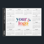 Custom Business Logo 2026 Magnetic Calendar<br><div class="desc">White 2026 Business Your Logo Calendar. Promote your brand all year long with this sleek 2026 magnetic card calendar featuring your business logo. The modern black and white design gives it a modern, professional look, making it the perfect corporate giveaway or holiday gift for clients and employees. Customize with your...</div>