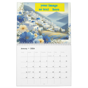 Custom Business Logo 2026 Wall Calendar - Modern a