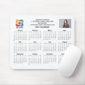 Custom Business Logo 2027 Company Calendar Mouse Pad