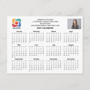 Custom Business Logo 2027 Company Calendar Postcard
