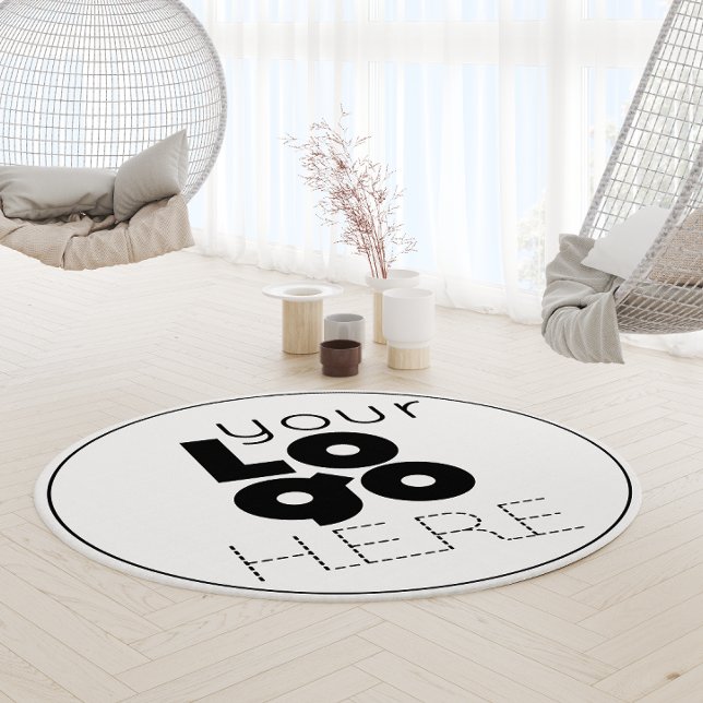 Custom Business Logo 5ft Round Area Rug (Creator Uploaded)