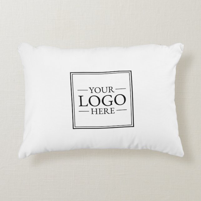 Custom Business Logo Accent Pillow (Front)