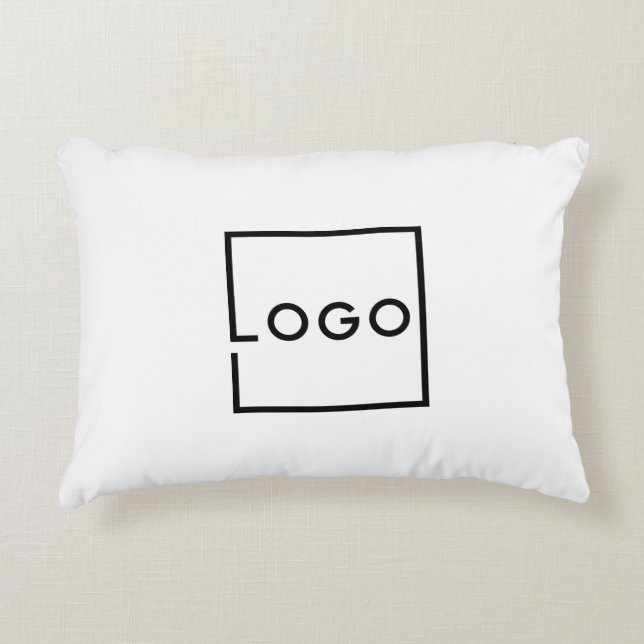Custom Business Logo Accent Pillow (Front)