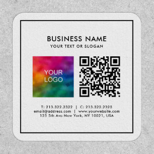 Custom Business Logo Add Text QR Code Template Patch