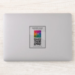 Custom Business Logo Add Text QR Code Template Sticker