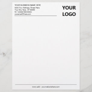 Custom Business Logo Address Info Letterhead