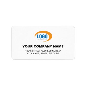 Custom Business Logo Address Labels by businessessentials at Zazzle