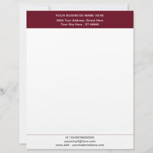 Custom Business Logo Address Letterhead