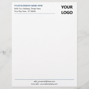 Custom Business Logo Address Letterhead - Colors