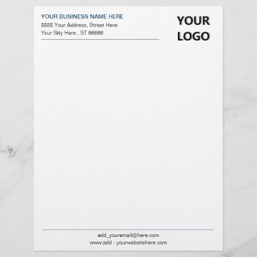 Custom Business Logo Address Letterhead _ Colors